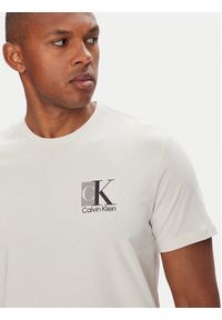 Calvin Klein T-Shirt Abstract Graphic LV04RC853G Écru Regular Fit. Materiał: bawełna #3