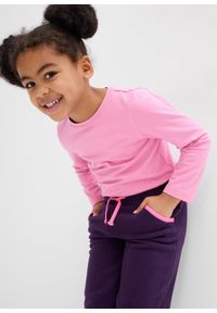 bonprix - Spodnie joggingowe z polaru. Kolor: fioletowy. Materiał: polar #3