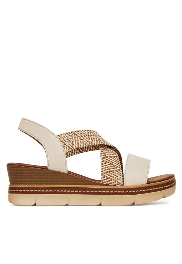 Remonte Sandały D2L54-60 Beżowy. Kolor: beżowy. Materiał: skóra