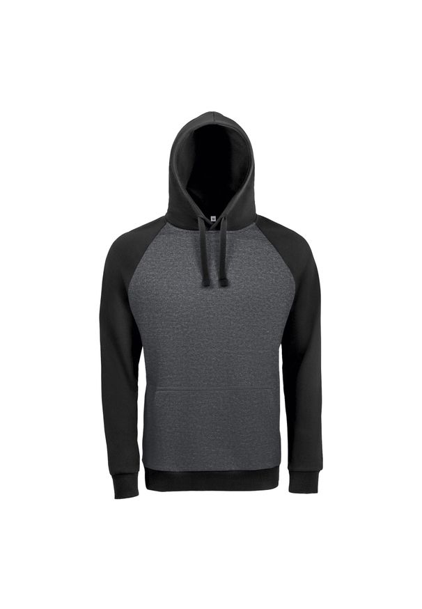 SOL'S - Bluza Z Kapturem Unisex Dla Dorosłych Seattle. Typ kołnierza: kaptur. Kolor: szary, wielokolorowy, czarny