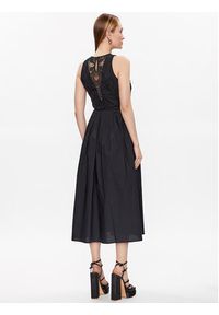 TwinSet - TWINSET Sukienka codzienna 231TT2080 Czarny Regular Fit. Okazja: na co dzień. Kolor: czarny. Materiał: bawełna. Typ sukienki: proste. Styl: casual #3