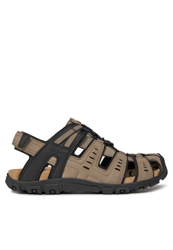 Geox Sandały Uomo Sandal Strada U4524C 000EK C6738 Brązowy. Kolor: brązowy. Materiał: skóra