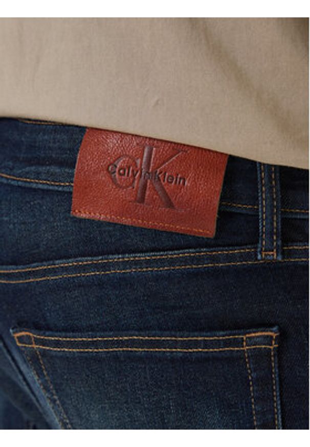 Calvin Klein Jeans Jeansy LV04RD718G Granatowy Skinny Fit. Kolor: niebieski