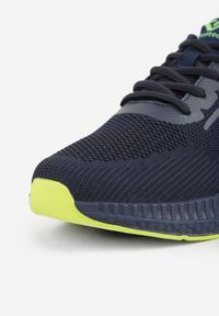 Born2be - Niebiesko-Zielone Buty Sportowe Sneakersy z Ozdobnym Paskiem z Boku Damamene. Okazja: na co dzień. Zapięcie: pasek. Kolor: niebieski. Materiał: jeans, dresówka #3