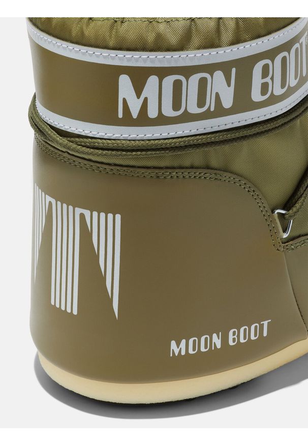 Śniegowce damskie Moon Boot ICON LOW NYLON. Kolor: zielony. Materiał: nylon