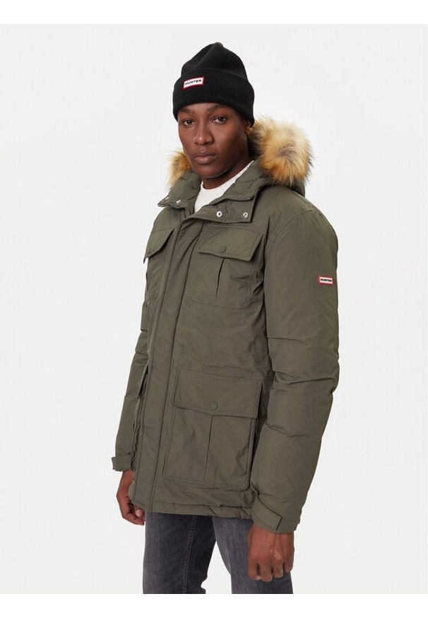Hunter Parka Angus HARM0018252 Zielony Regular Fit. Kolor: zielony. Materiał: syntetyk