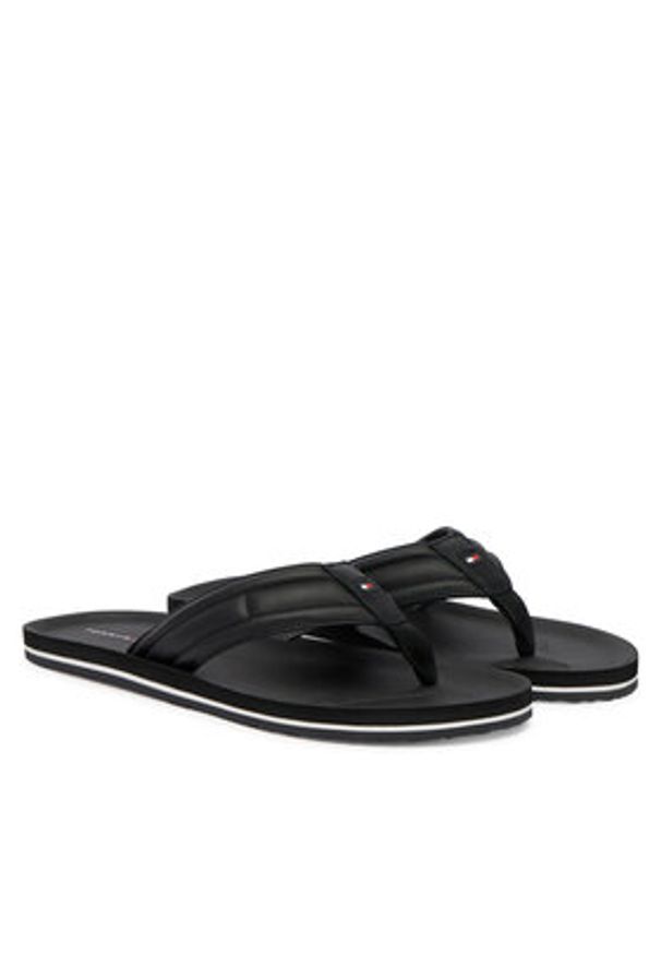 TOMMY HILFIGER - Tommy Hilfiger Japonki Hilfiger Padded Beach Sandal FM0FM05801 Czarny. Kolor: czarny. Materiał: syntetyk