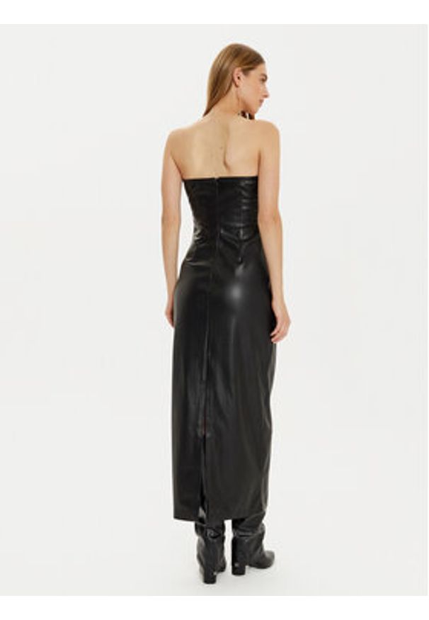 only - ONLY Sukienka z imitacji skóry Esther 15334722 Czarny Slim Fit. Kolor: czarny. Materiał: skóra