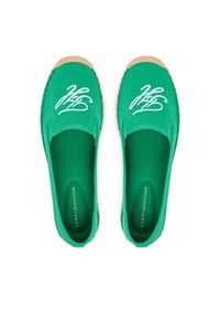 TOMMY HILFIGER - Tommy Hilfiger Espadryle Th Script Summer Espadrille FW0FW09240 Zielony. Kolor: zielony. Materiał: materiał #5