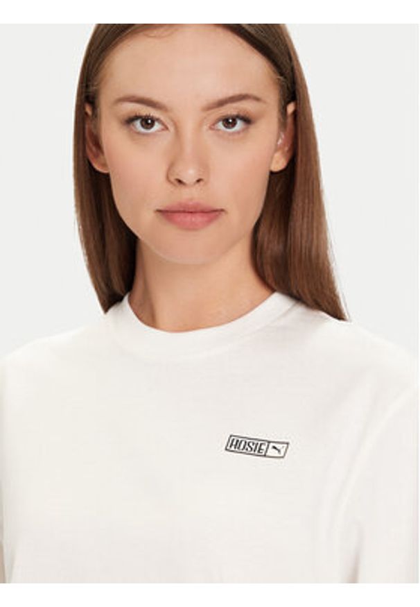 Puma T-Shirt PUMA X ROSÉ 633806 77 Biały Relaxed Fit. Kolor: biały. Materiał: bawełna