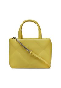 Calvin Klein Torebka Re-Lock Quilt Tote Mini K60K611340 Żółty. Kolor: żółty. Materiał: skórzane