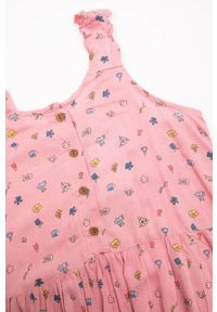 COCCODRILLO - Coccodrillo sukienka dziecięca kolor różowy mini rozkloszowana. Kolor: różowy. Długość rękawa: na ramiączkach. Długość: mini #4