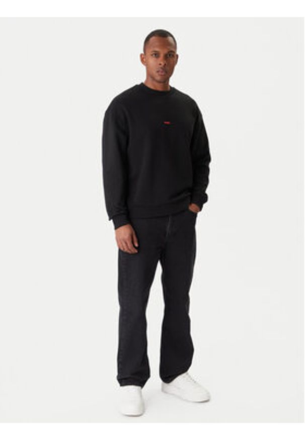 Hugo - HUGO Bluza Dubraxo 50557482 Czarny Relaxed Fit. Kolor: czarny. Materiał: bawełna