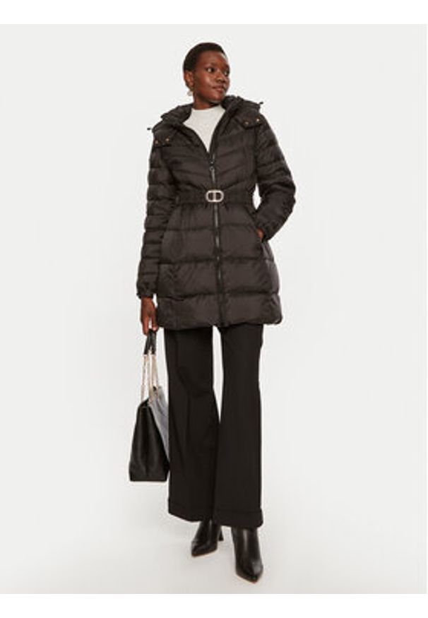 TwinSet - TWINSET Kurtka puchowa 242TP2182 Czarny Slim Fit. Kolor: czarny. Materiał: syntetyk. Sezon: zima