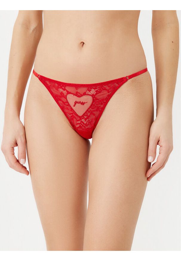 Guess Stringi O5RE29 KBGT0 Czerwony Regular Fit. Kolor: czerwony. Materiał: syntetyk