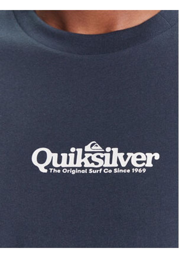 Quiksilver T-Shirt EQYZT08174 Granatowy Regular Fit. Kolor: niebieski. Materiał: bawełna