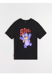 Sinsay - Koszulka comfort fit na Halloween Stitch - czarny. Kolor: czarny