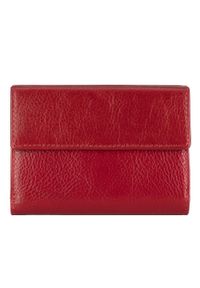 Wittchen - Damski portfel skórzany poziomy czerwony. Kolor: czerwony. Materiał: skóra. Wzór: aplikacja #4