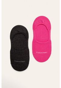 Calvin Klein - Stopki (2-pack). Kolor: różowy. Materiał: bawełna, materiał, poliamid, elastan. Wzór: gładki #1