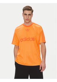 Adidas - adidas T-Shirt adicolor JP1027 Żółty Loose Fit. Kolor: żółty. Materiał: syntetyk