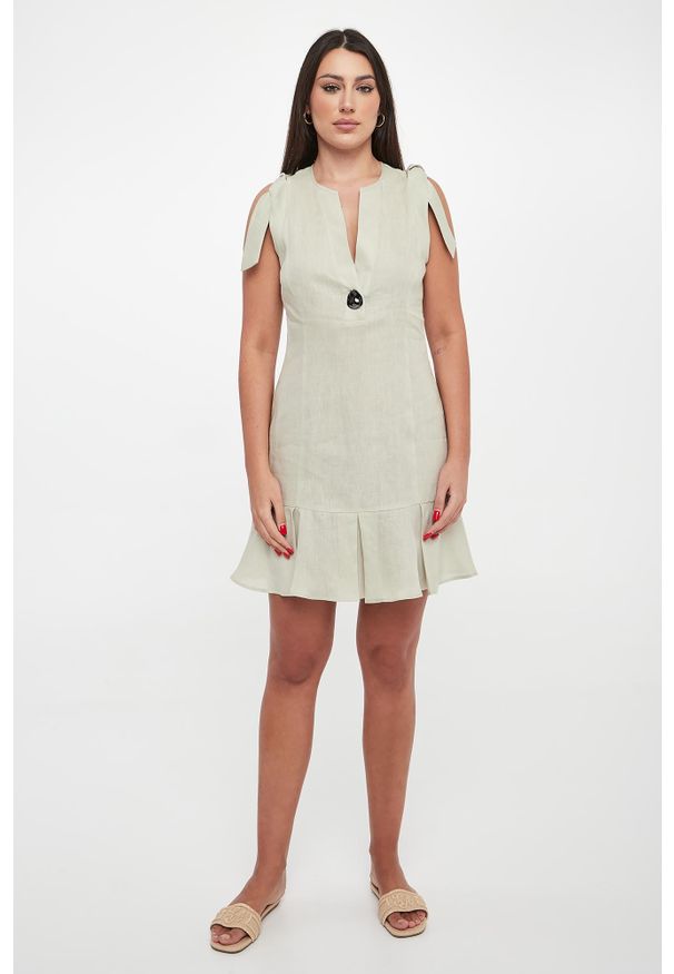 Armani Exchange - Sukienka lniana ARMANI EXCHANGE. Materiał: len