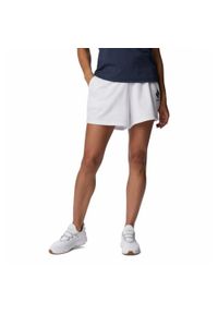 columbia - Krótkie Spodenki Turystyczne Damskie Columbia Logo III French Terry Short. Kolor: biały. Długość: krótkie. Sport: turystyka piesza