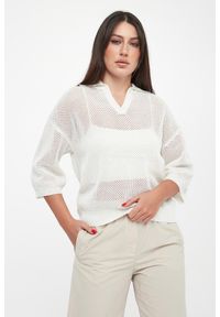 Sweter damski z kołnierzem polo PESERICO. Typ kołnierza: polo #1