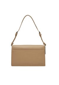 Calvin Klein Torebka Ck Elongated Shoulder Bag K60K612807 Beżowy. Kolor: beżowy. Materiał: skórzane