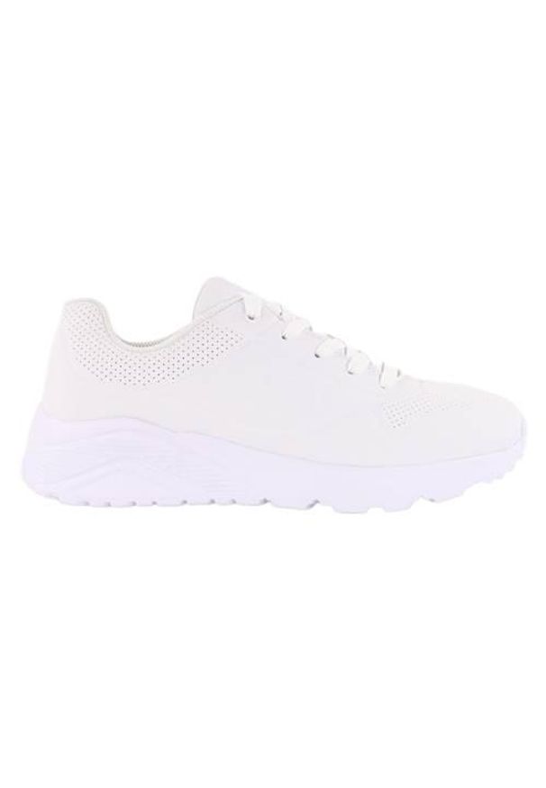 skechers - Buty do chodzenia dla dzieci Skechers Uno Lite. Zapięcie: sznurówki. Kolor: biały. Materiał: materiał. Szerokość cholewki: normalna. Sport: turystyka piesza
