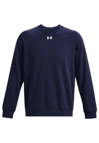 Under Armour - Męski Sweter Rival Fleece Z Okrągłym Dekoltem. Kolor: fioletowy