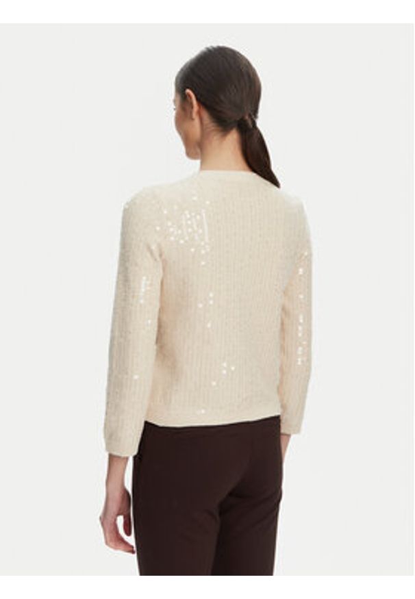 Marella Kardigan Siena1 2523346094 Écru Regular Fit. Materiał: bawełna