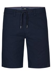 Petrol Industries Szorty materiałowe M-1050-SHO538 Granatowy Slim Fit. Kolor: niebieski. Materiał: len, bawełna #7