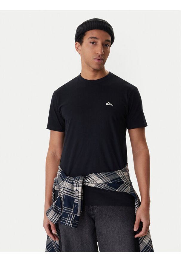 Quiksilver T-Shirt Basic Ss EQYZT07711 Czarny Regular Fit. Kolor: czarny. Materiał: bawełna