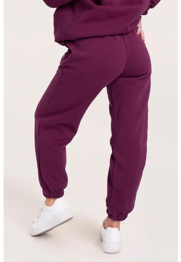 GYM GLAMOUR - Spodnie fitness damskie Gym Glamour dresowe. Kolor: wielokolorowy, czerwony, brązowy. Materiał: dresówka. Sport: fitness