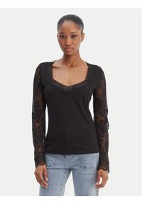 Morgan Bluzka 261-TANKA Czarny Slim Fit. Kolor: czarny. Materiał: syntetyk #1