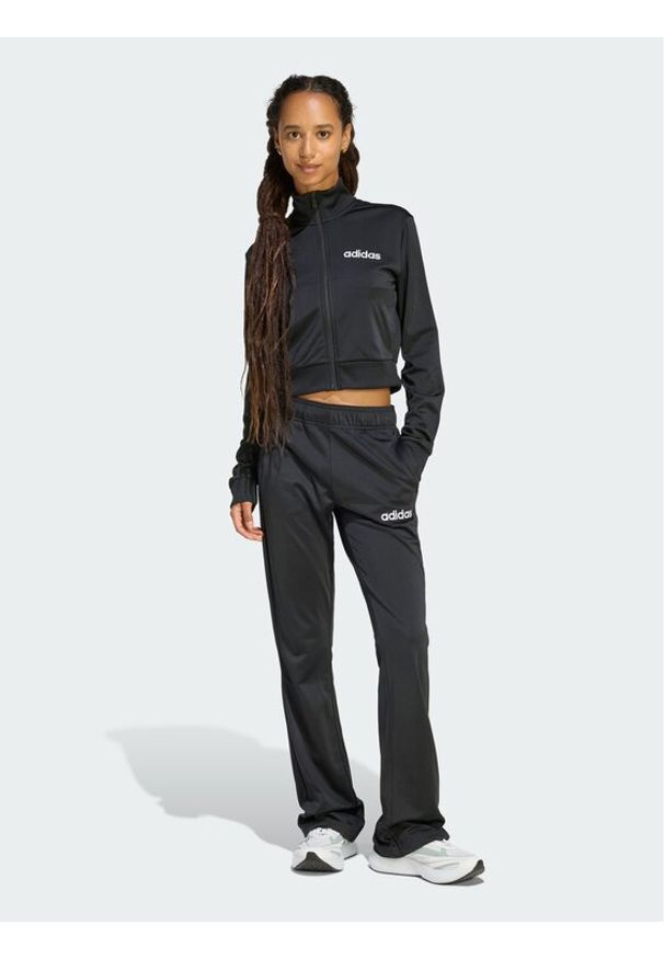 Adidas - adidas Dres 158933 Czarny Slim Fit. Kolor: czarny. Materiał: dresówka