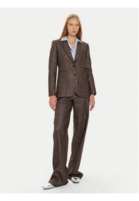 Marella Marynarka Seme 2423046012 Brązowy Regular Fit. Kolor: brązowy. Materiał: syntetyk #6