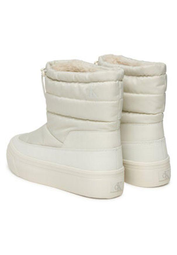 Calvin Klein Sneakersy Vulc Flatf Snowboot Nylon Mix Mg YW0YW01977 Biały. Kolor: biały. Materiał: materiał