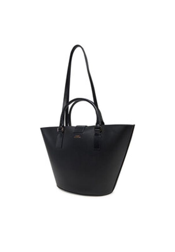 TOMMY HILFIGER - Tommy Hilfiger Torebka Heritage Leather Tote AW0AW17209 Czarny. Kolor: czarny. Materiał: skórzane