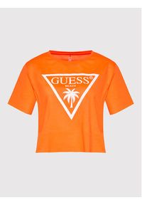 Guess T-Shirt E02I01 KB9I0 Pomarańczowy Regular Fit. Kolor: pomarańczowy. Materiał: syntetyk #3