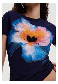 Desigual T-Shirt Estocolmo 26SWTK03 Granatowy Regular Fit. Kolor: niebieski. Materiał: bawełna #2