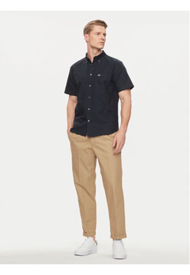 Lacoste Koszula CH1917 Granatowy Regular Fit. Kolor: niebieski. Materiał: bawełna