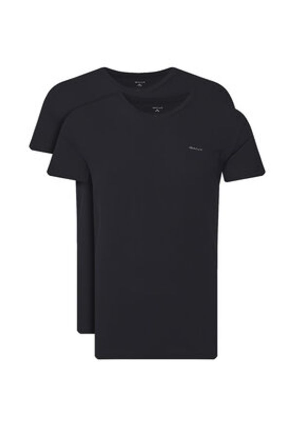 GANT - Gant Komplet 2 t-shirtów 900012018 Czarny Regular Fit. Kolor: czarny. Materiał: bawełna