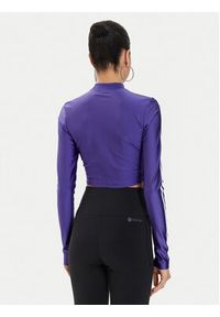 Adidas - adidas Bluzka 3-Stripes IR8133 Fioletowy Slim Fit. Kolor: fioletowy. Materiał: syntetyk #5