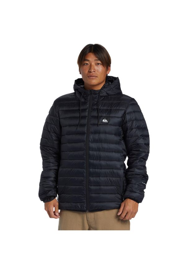Quiksilver - Kurtka ocieplana męska SCALY. Okazja: na co dzień. Kolor: czarny. Materiał: materiał, nylon. Styl: casual