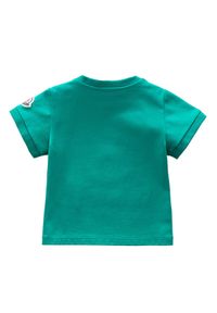 MONCLER KIDS - Zielony t-shirt z grafiką 0-2 lat. Kolor: zielony. Materiał: bawełna. Wzór: aplikacja. Sezon: lato #2
