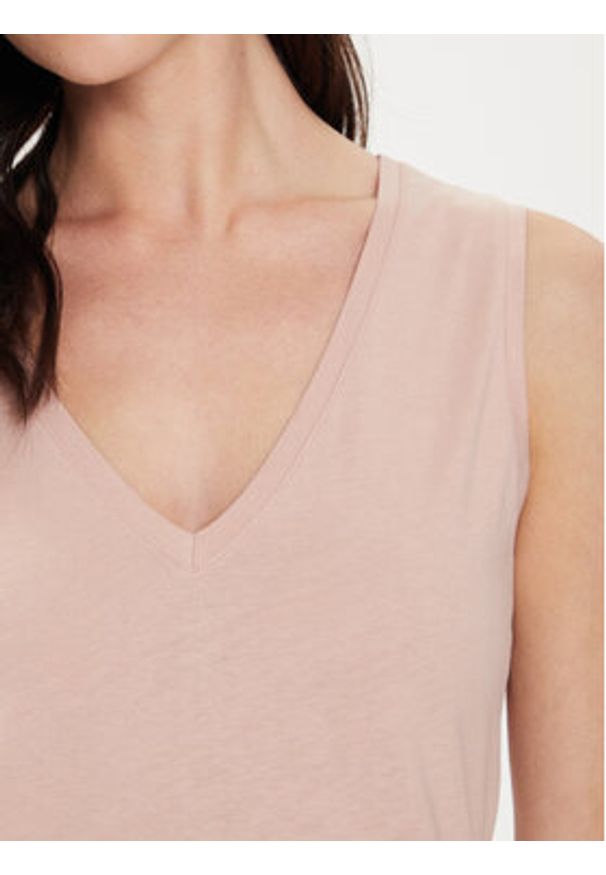 Sisley Top 3I1XLH00S Różowy Regular Fit. Kolor: różowy. Materiał: bawełna