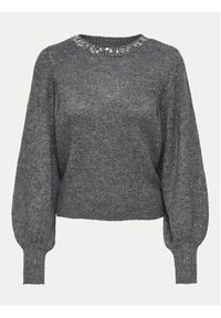 only - ONLY Sweter Elsa 15210667 Szary Regular Fit. Kolor: szary. Materiał: syntetyk