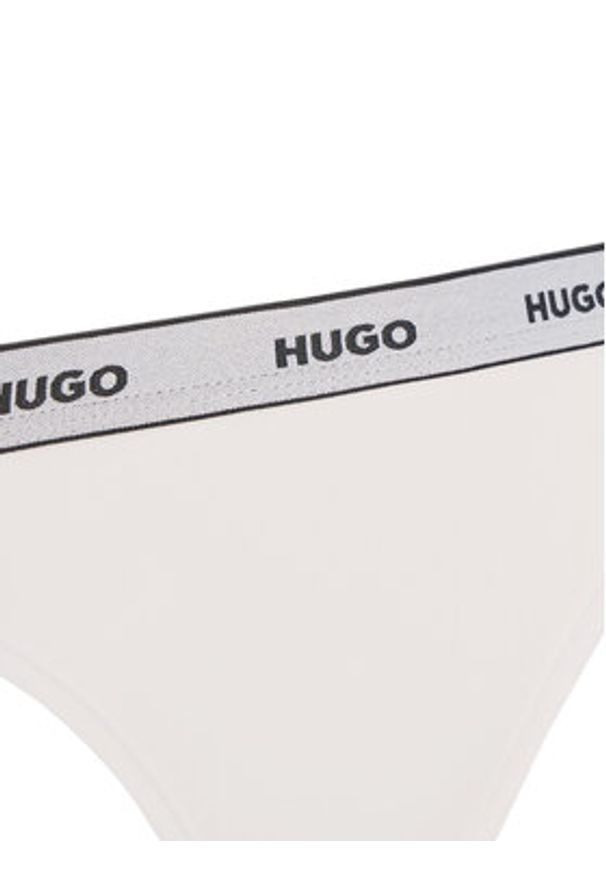 Hugo - HUGO Komplet 3 par stringów 50480150 Biały. Kolor: biały. Materiał: bawełna