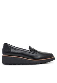 Clarks Półbuty Sharon Pace 26184342 Czarny. Kolor: czarny. Materiał: skóra